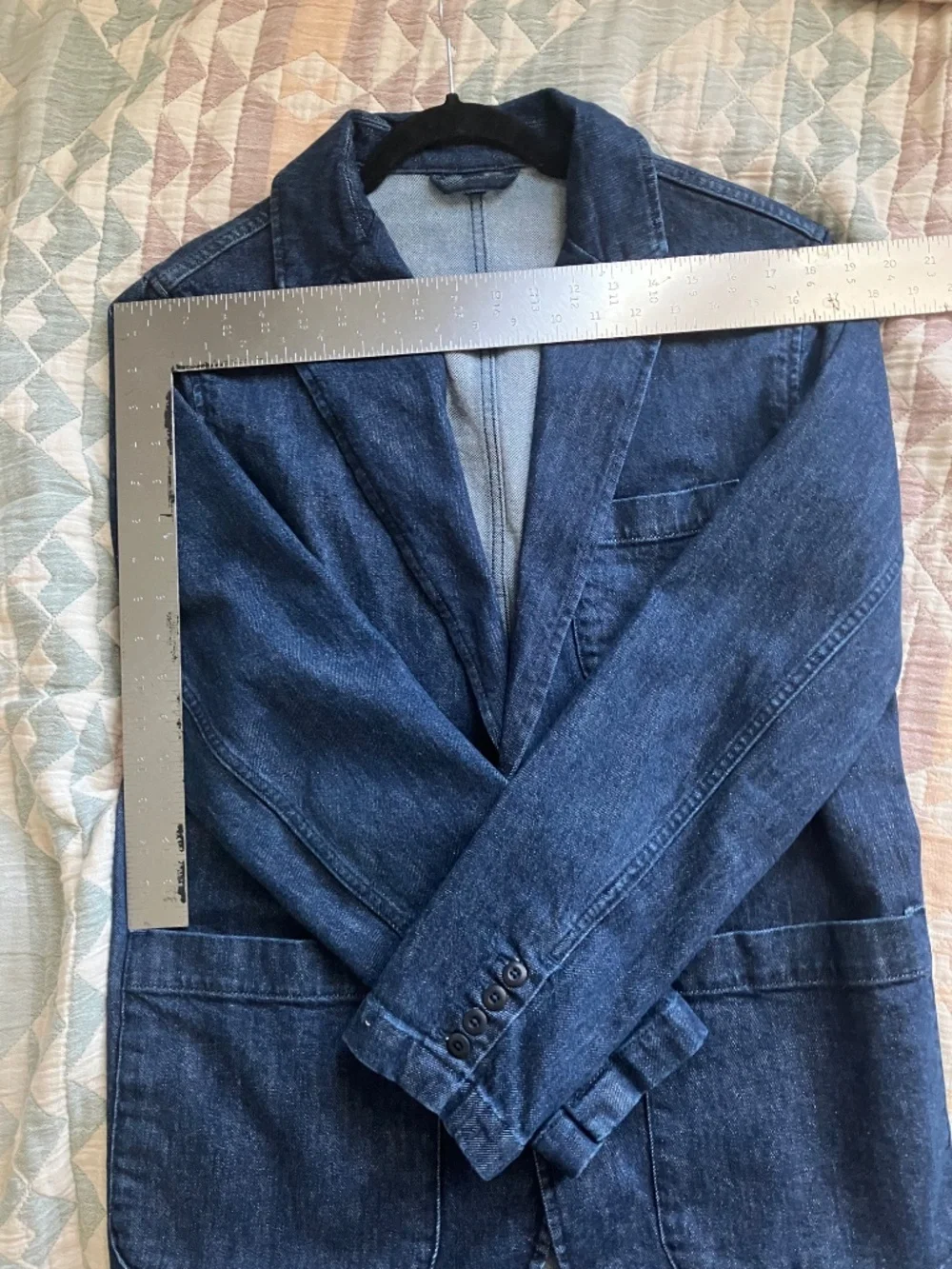Dark Blue Denim Blazer